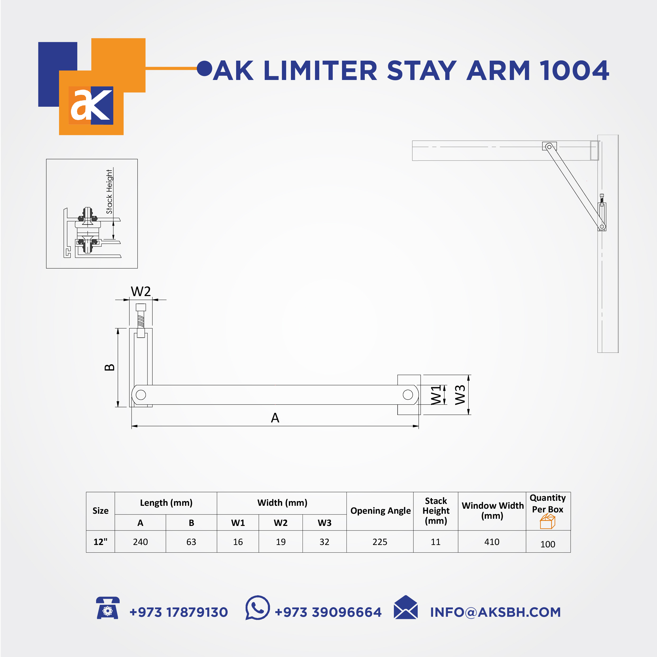 LIMITER STAY ARM 1004 by AK